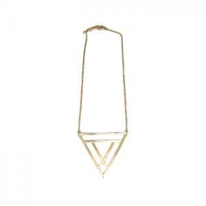 Bold Triangle Metal Gold Necklace