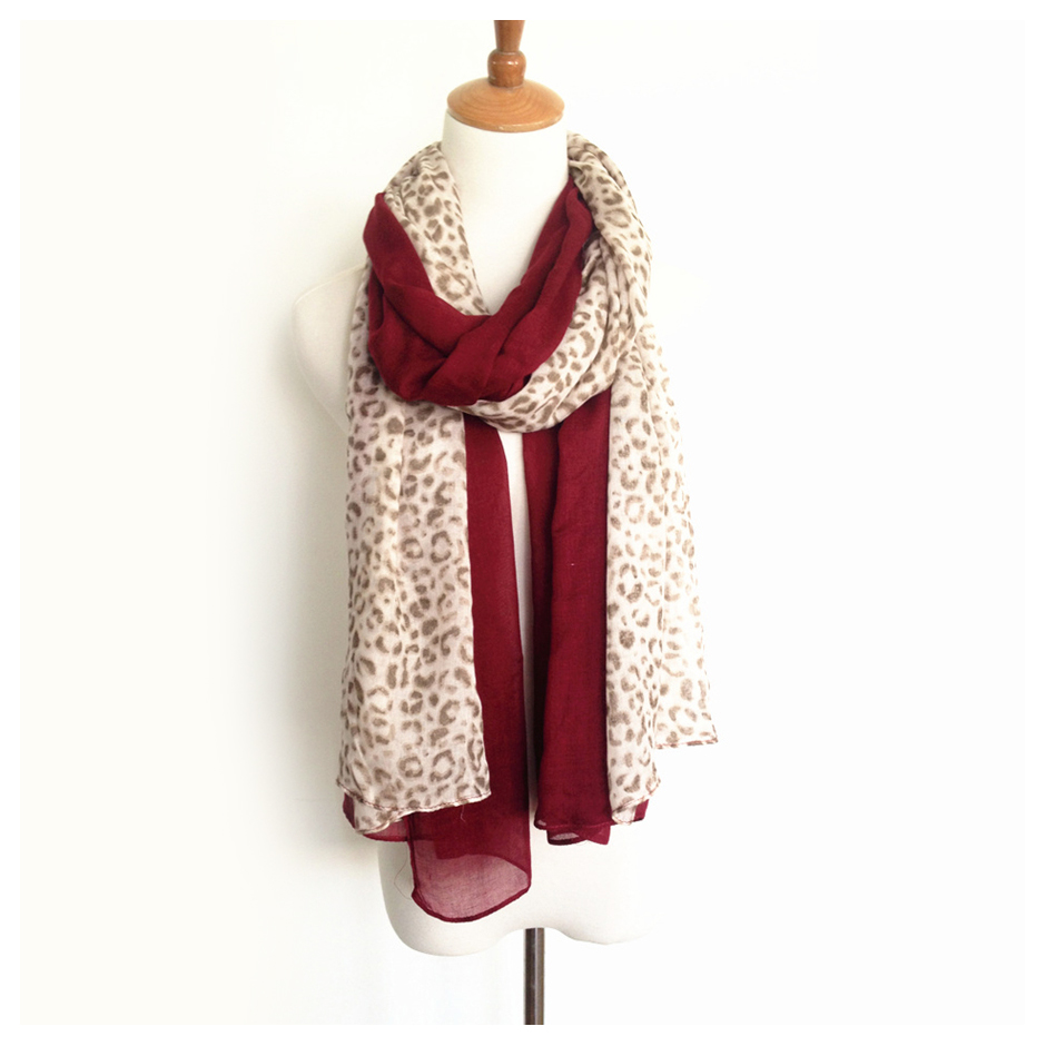 Red Leopard Print Scarf on Luulla