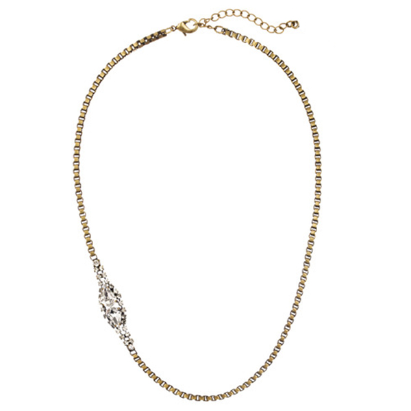 Pear Shaped Clear Crystal Collar Necklace on Luulla