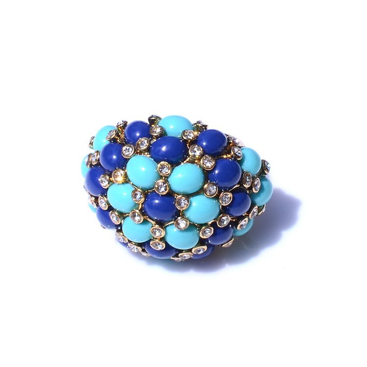 Gold-tone Jules Ring - Royal Blue Turquoise on Luulla