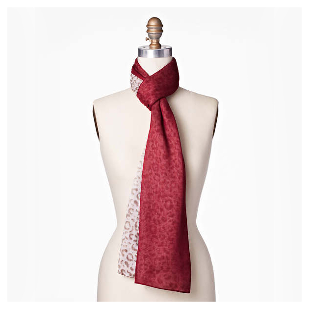 Red Leopard Print Scarf on Luulla